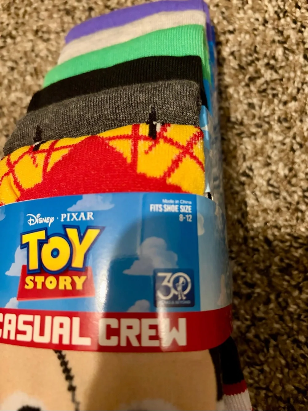 Men’s Toy Story Character Crew Socks 6-Pack